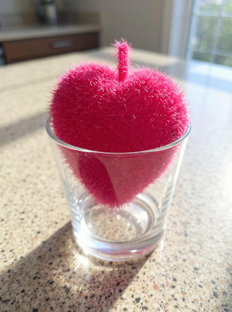 Good Deal! Heart Dish Scrubby - Handmade, Double Thick, Eco-Friendly Sponge Alternative