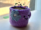 Hand-Crocheted Coffee Cup Pin Cushion (Pins Not Included)