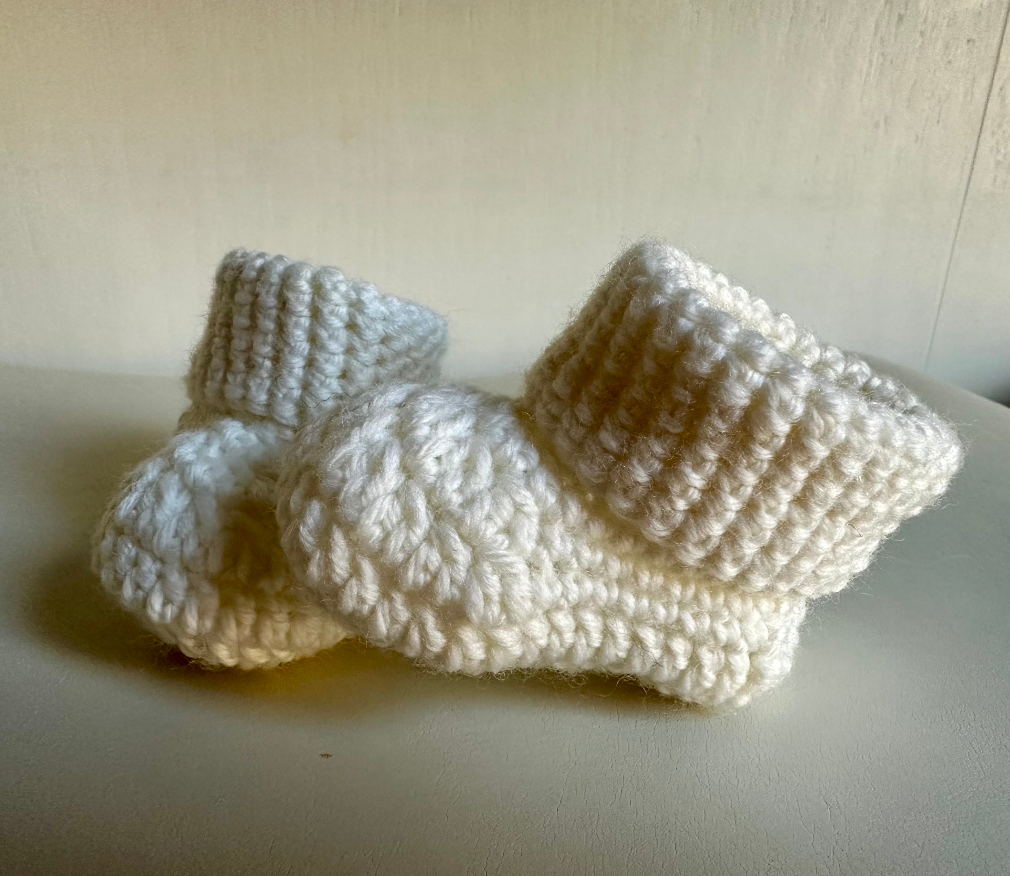 Must-Have Hand-Crocheted Baby Booties | 100% Superwash Wool | Machine Washable