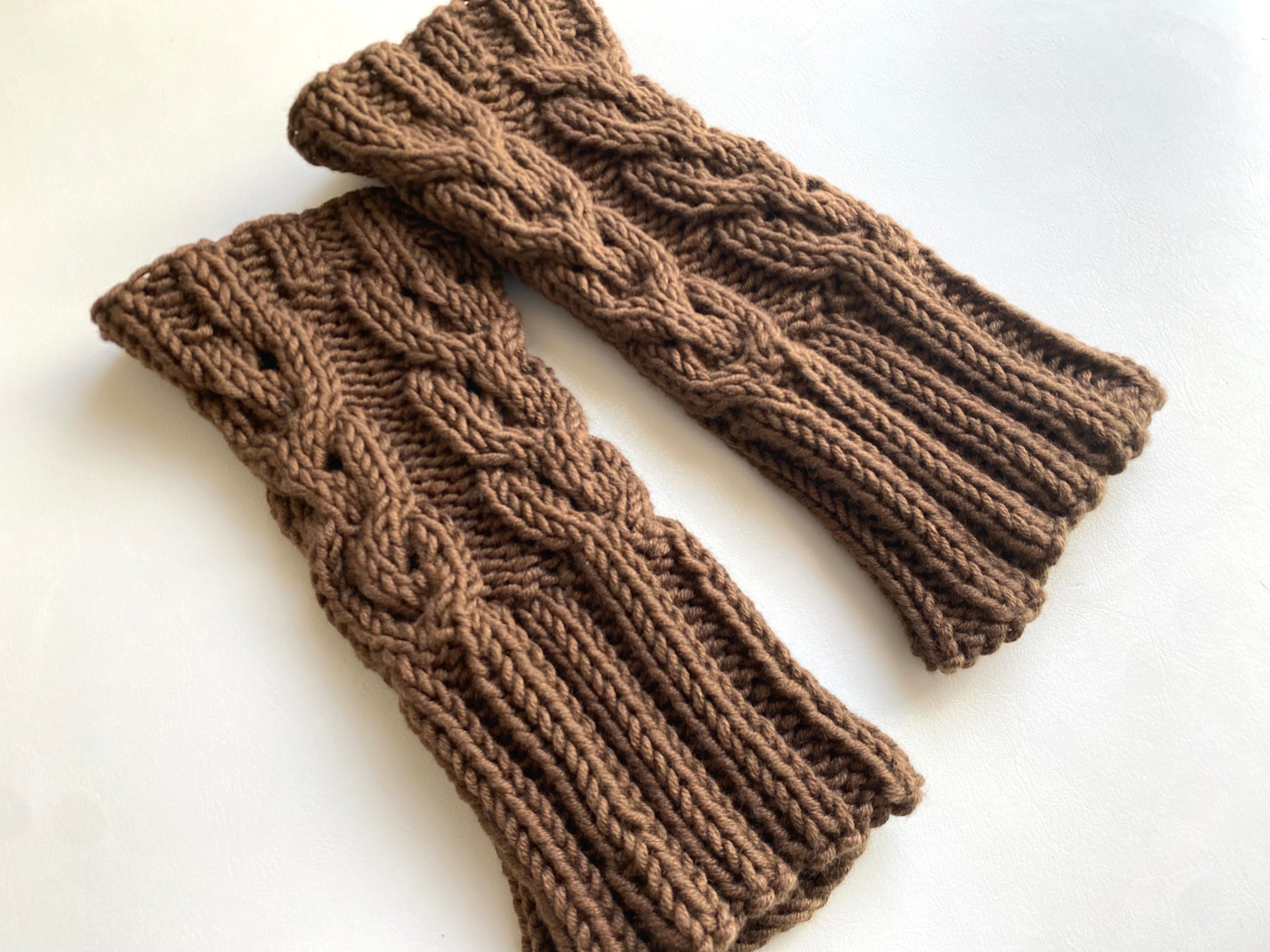 Fingerless Cable Wrist Warmer Knitting Pattern