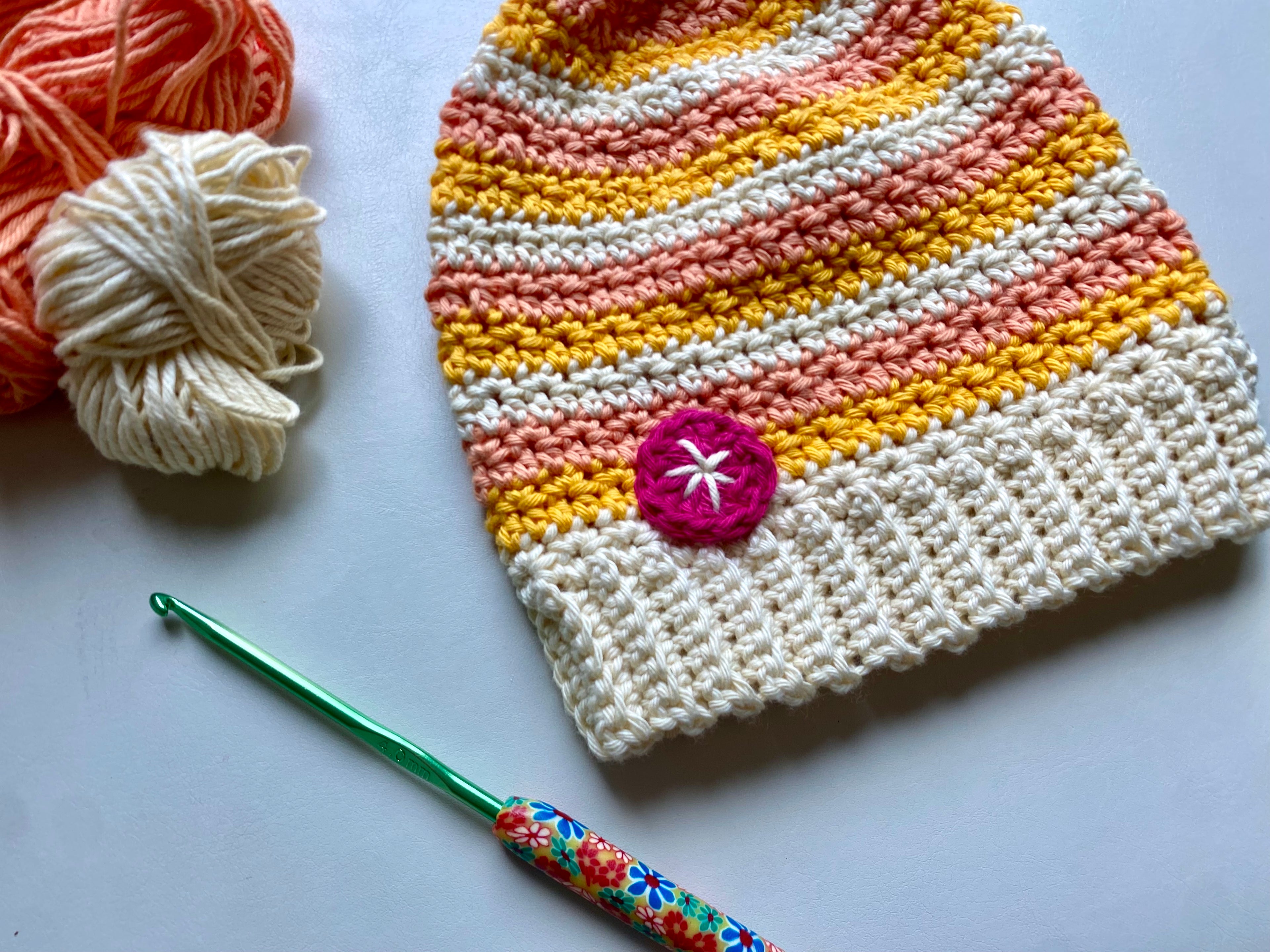 Newborn Candy Hat Beanie Crochet Pattern