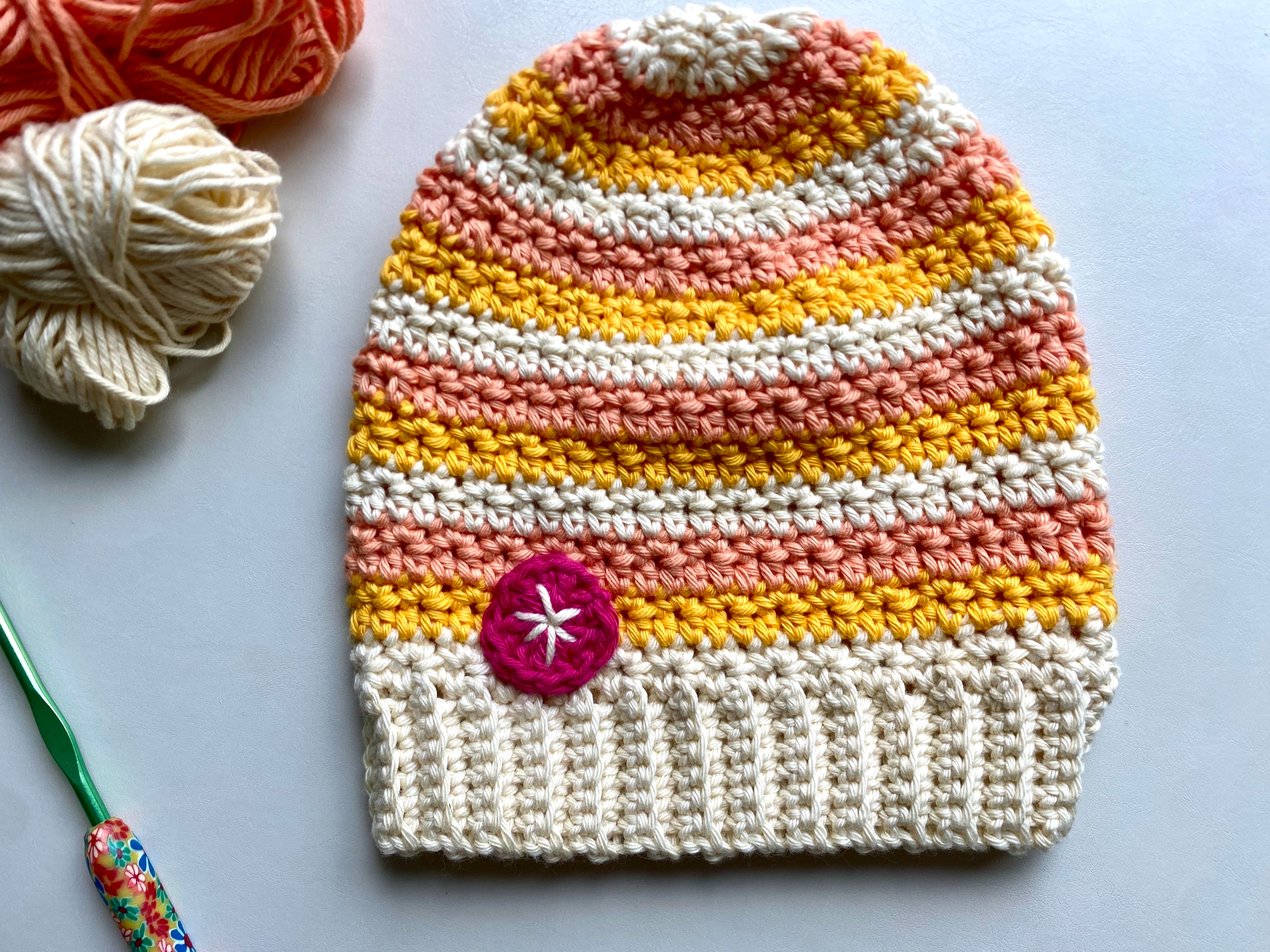 Newborn Candy Hat Beanie Crochet Pattern
