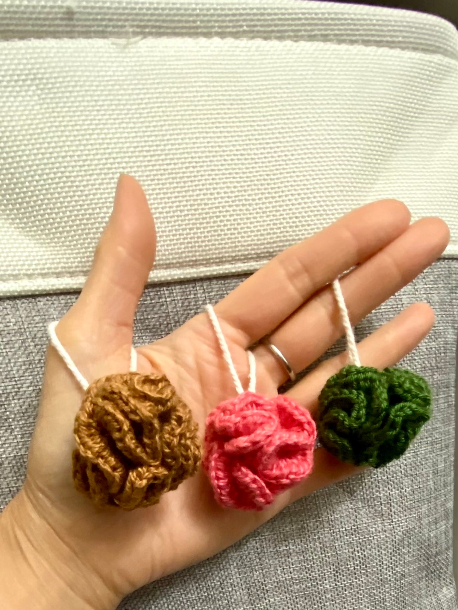 Hand Crochet Miniature dollhouse Spa Pouf