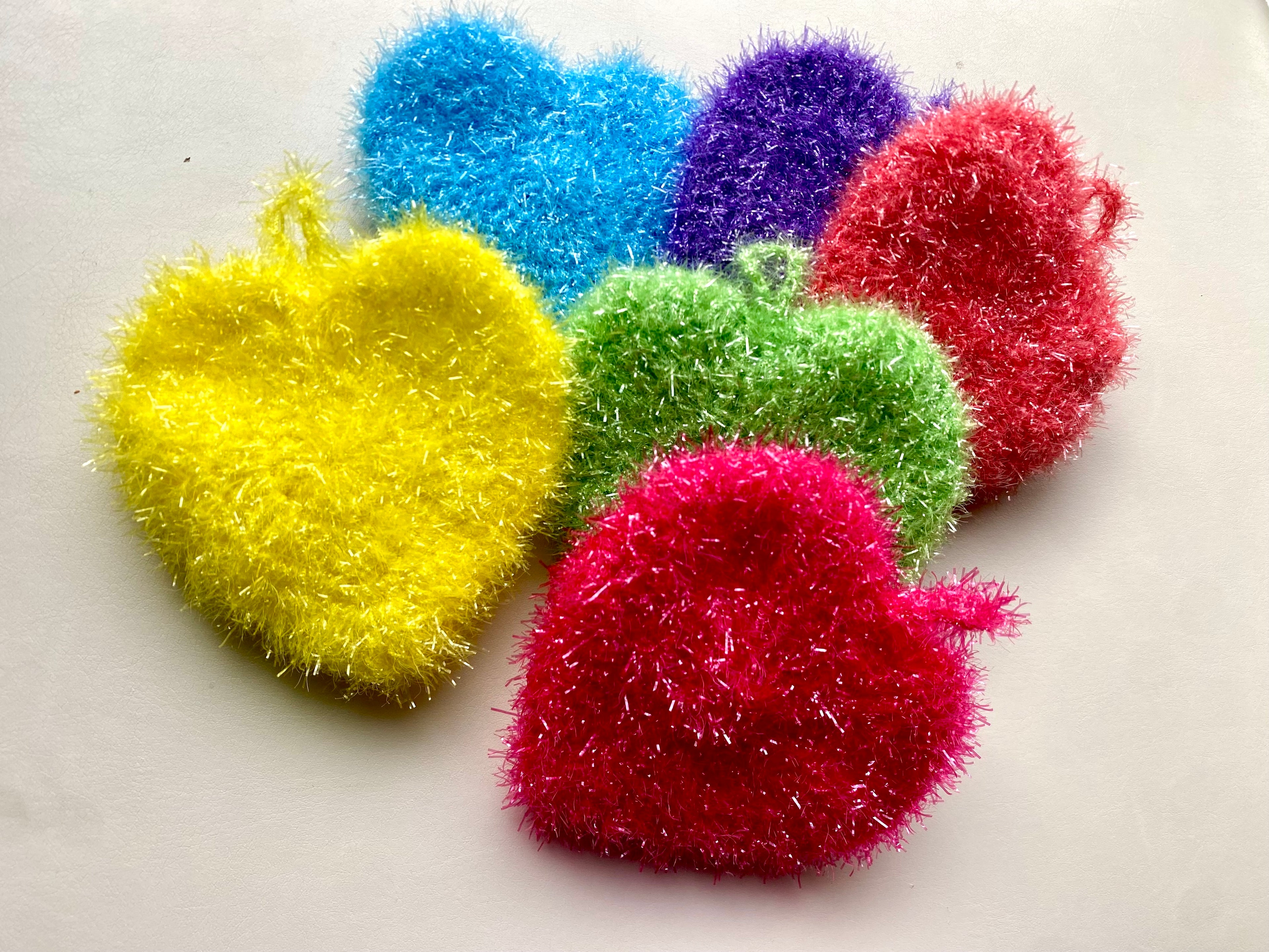 Good Deal! Heart Dish Scrubby - Handmade, Double Thick, Eco-Friendly Sponge Alternative