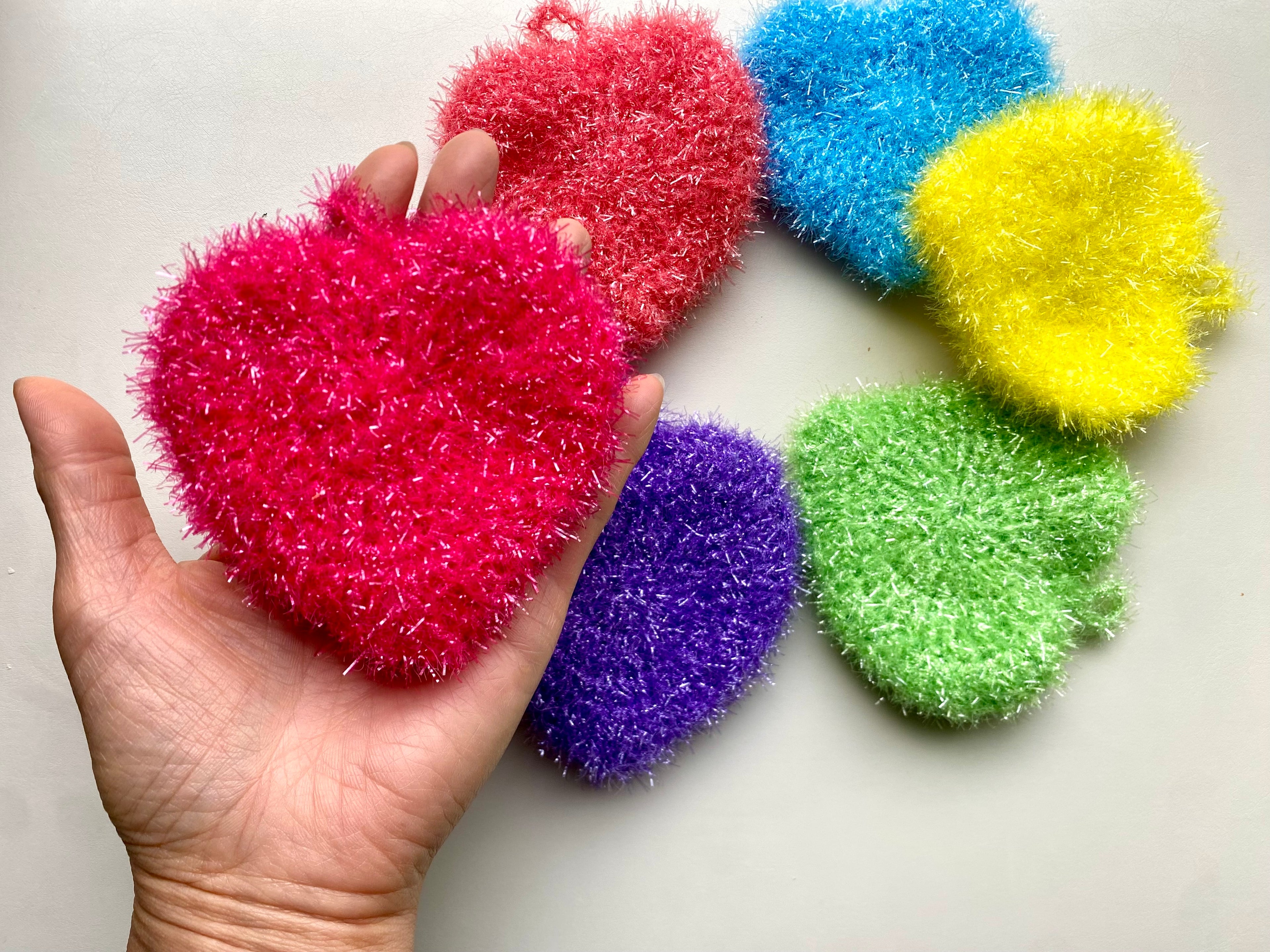 Good Deal! Heart Dish Scrubby - Handmade, Double Thick, Eco-Friendly Sponge Alternative