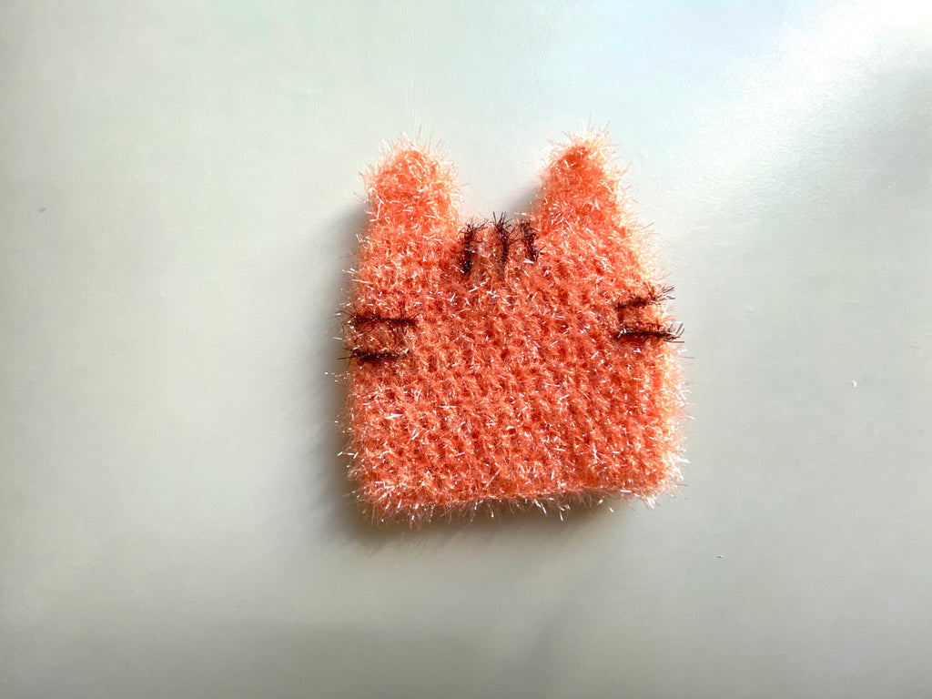 Crochet Cat Scrubbies with Pocket for Soap– Handmade for Body or Dish Cleaning