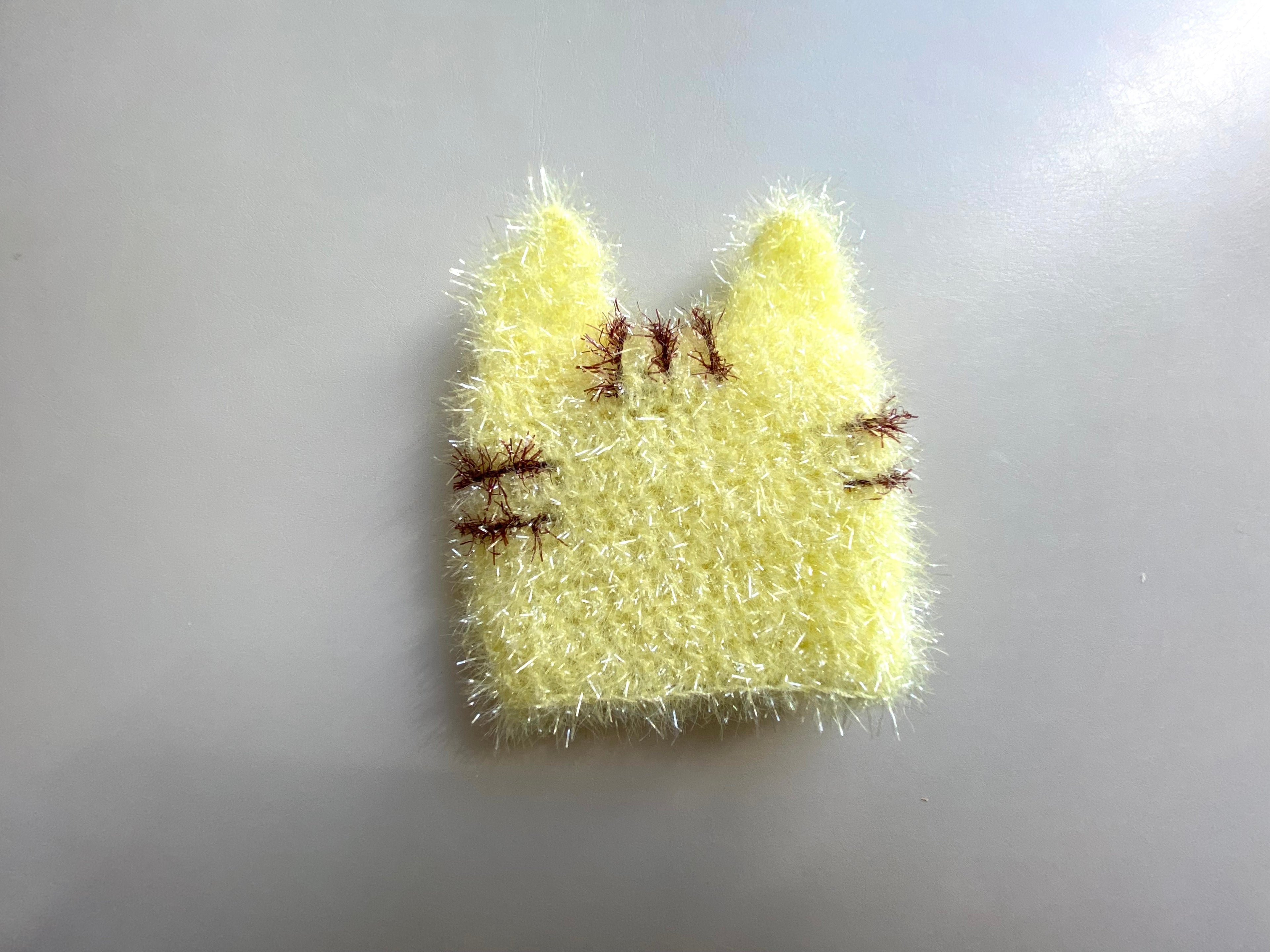 Crochet Cat Scrubbies with Pocket for Soap– Handmade for Body or Dish Cleaning