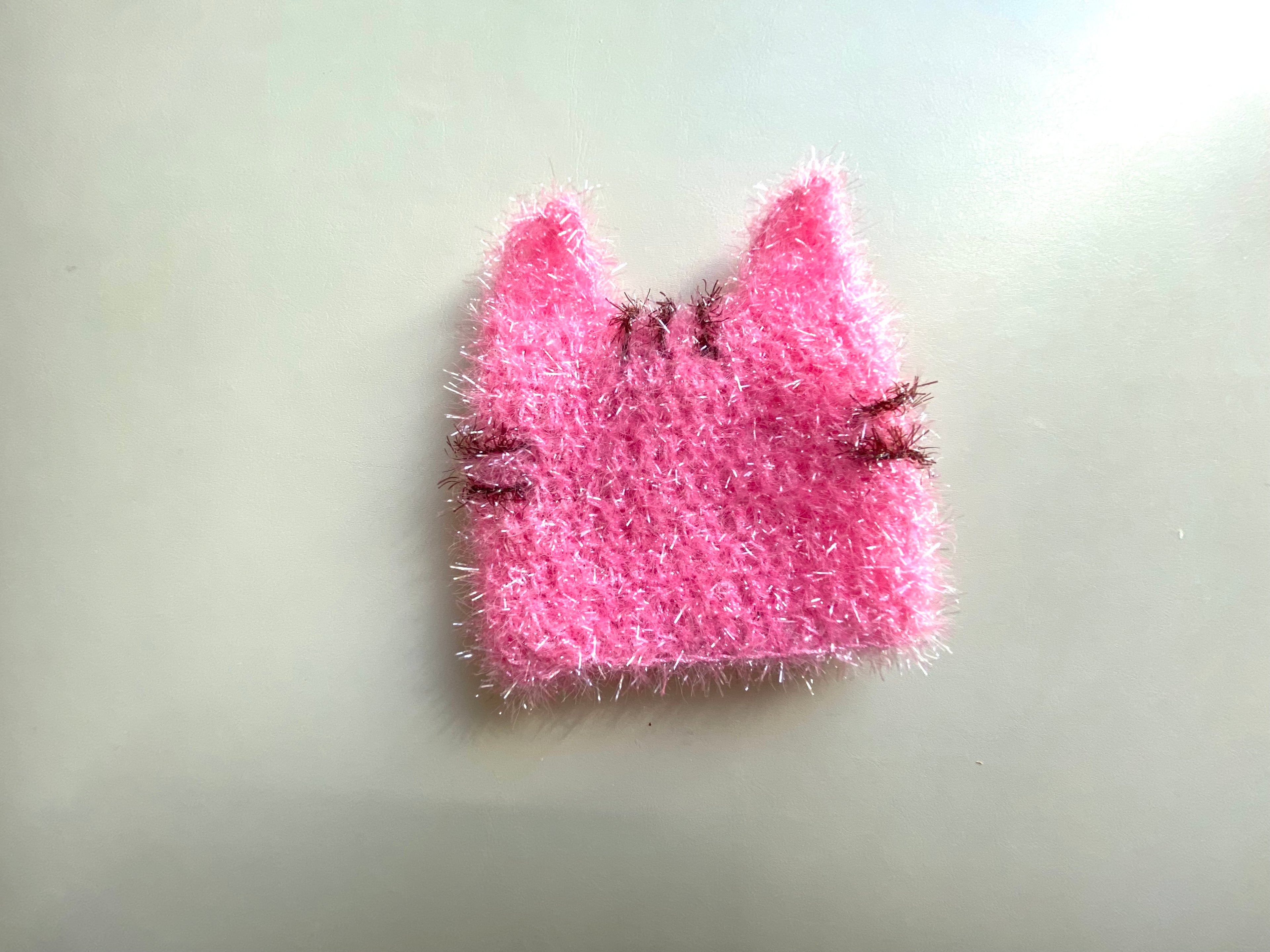 Crochet Cat Scrubbies with Pocket for Soap– Handmade for Body or Dish Cleaning
