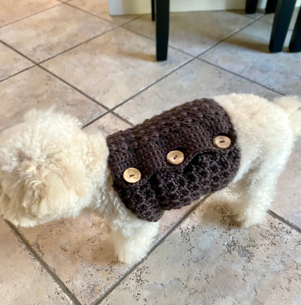 Pet Belly Warmer Size XS to L Crochet Pattern