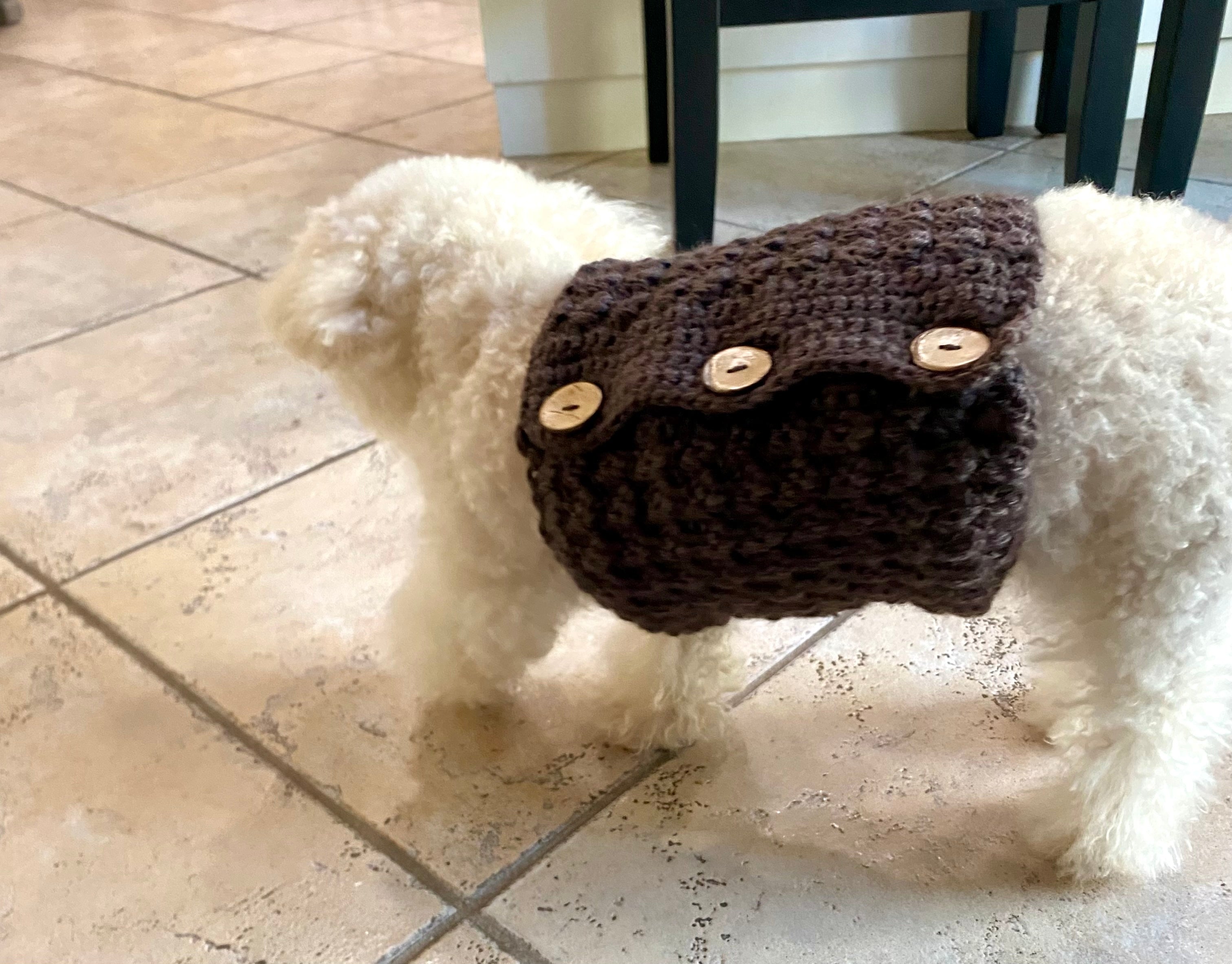 Pet Belly Warmer Size XS to L Crochet Pattern