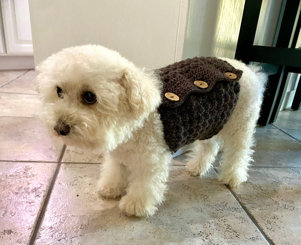 Pet Belly Warmer Size XS to L Crochet Pattern