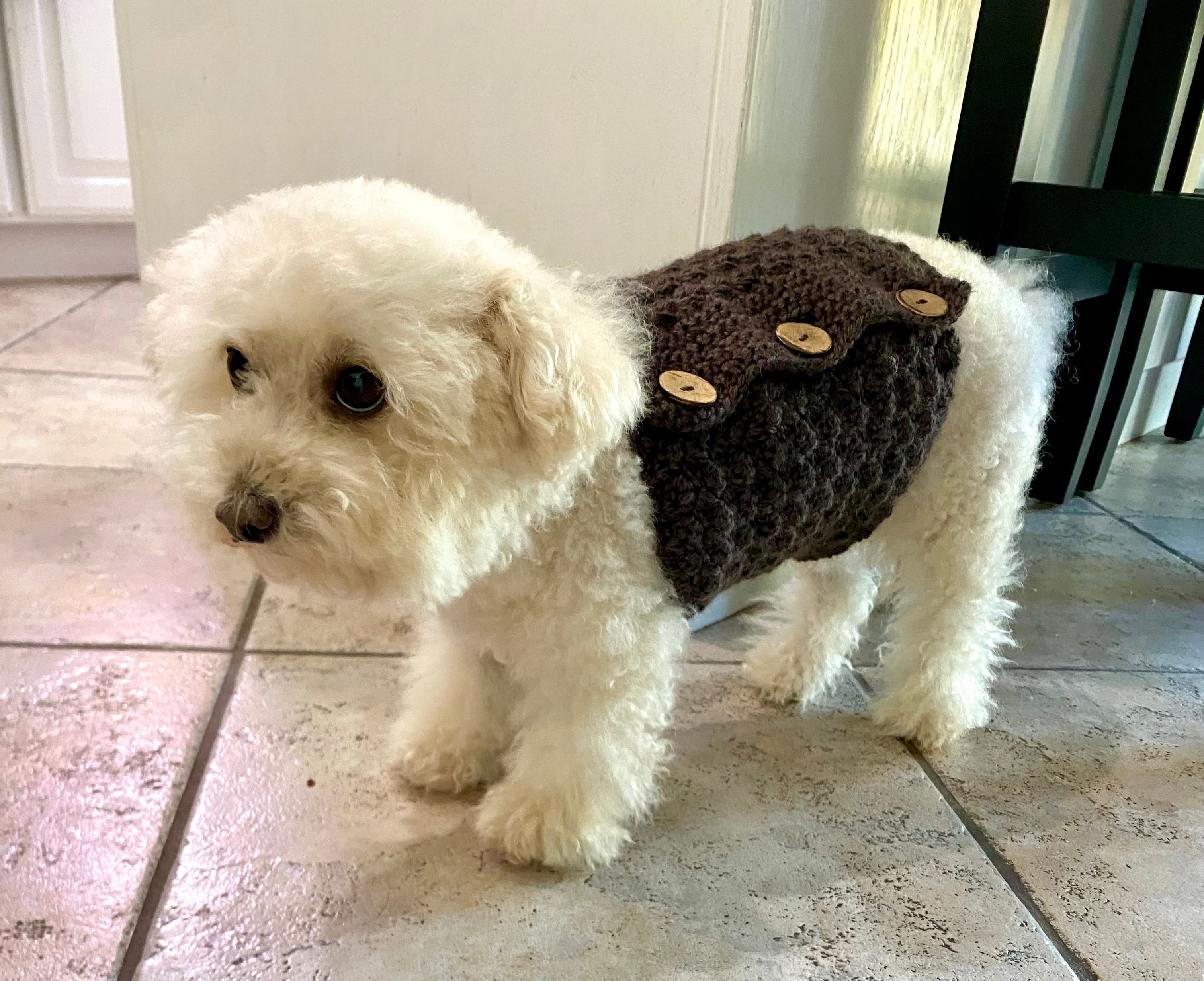 Pet Belly Warmer Size XS to L Crochet Pattern