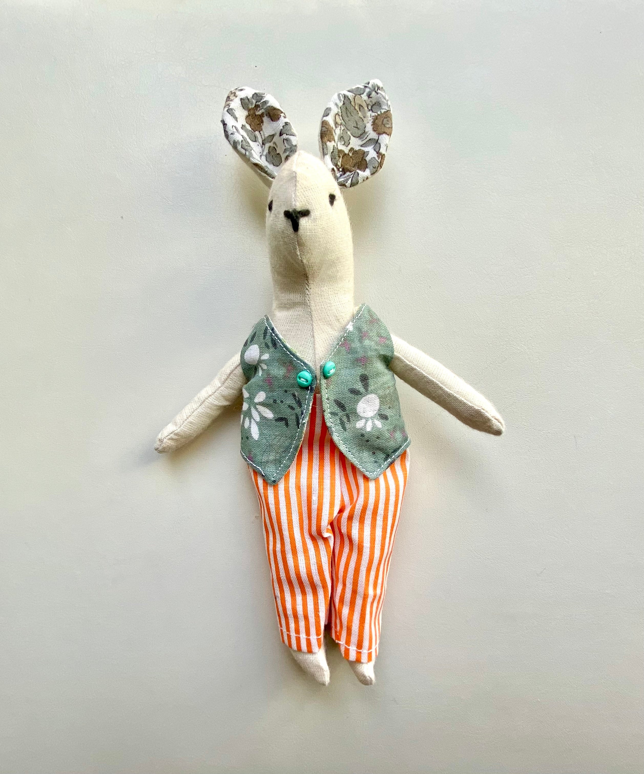 6" Handmade Gentleman Bunny with Outfit