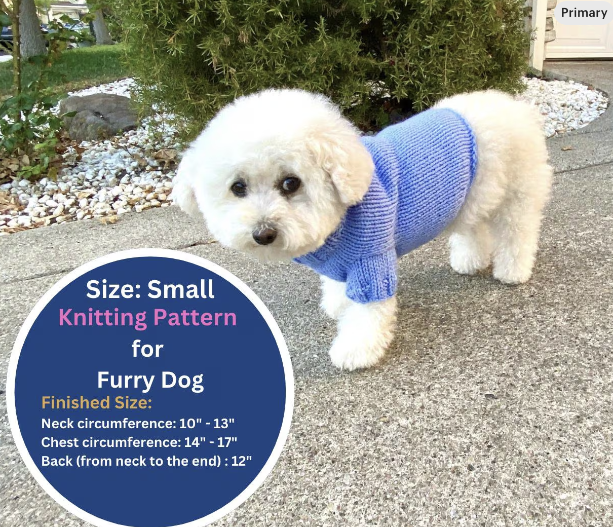Small Dog Sweater Knitting Pattern