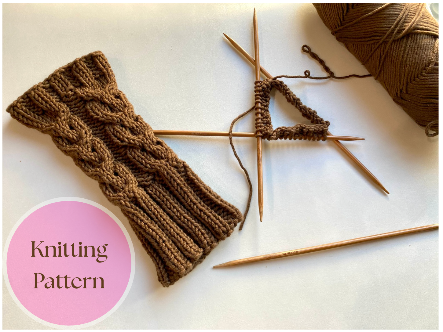 Fingerless Cable Wrist Warmer Knitting Pattern