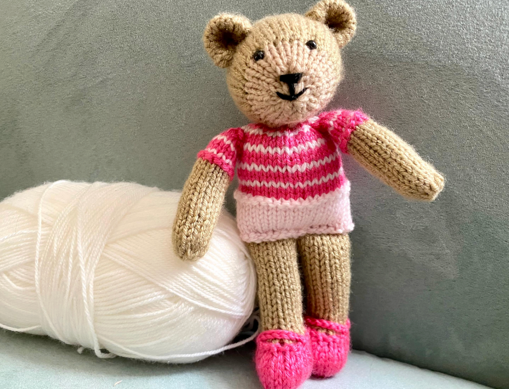 9.5" Knit Bear Pattern | DIY Stuffed Animal | Baby Shower Gift Idea