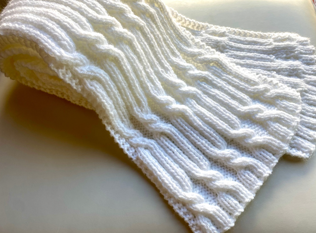 Cable Scarf Knitting Pattern with Video Tutorial