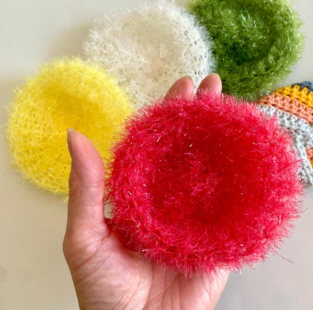 Kitchen Dish Scrubby, Handmade Reusable Kitchen Cloth, Eco-Friendly Sponge Alternative