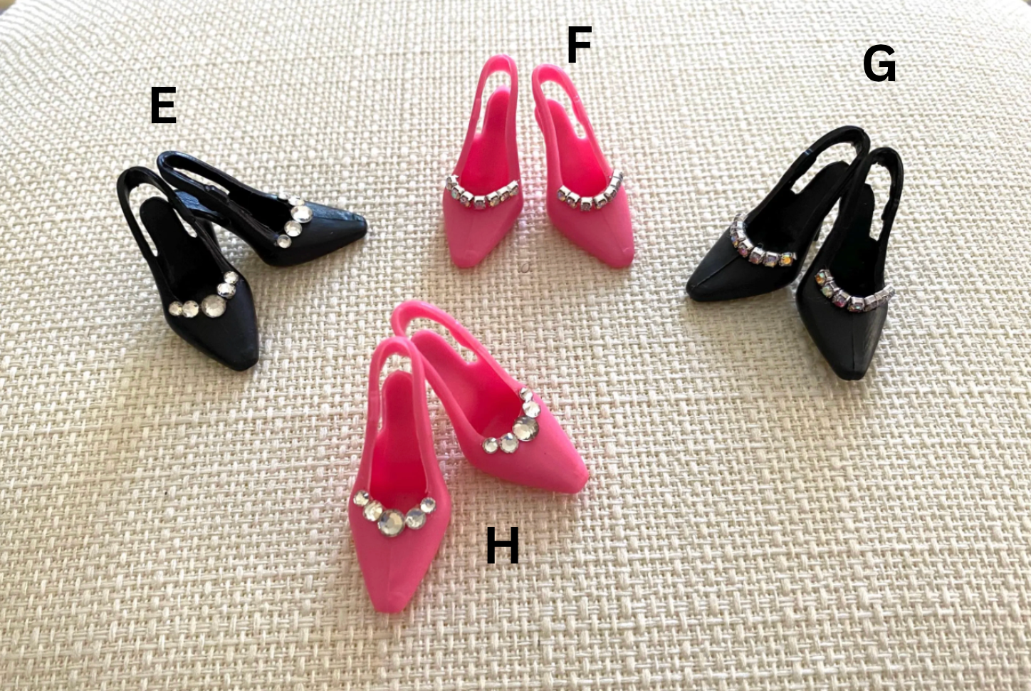 High Heels Designed for FD , Black | Pink Faux Leather Bow Shoes