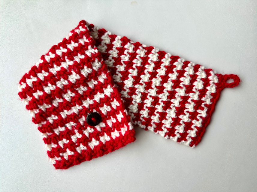 Houndstooth Crochet Pet Neck warmer Pattern