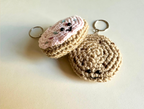 Sweet Couple Hand-Crocheted Cookie Keychain Set – Sugar Cookie & Chocolate Chips